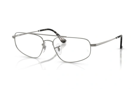 rayban, RX 6550, vyrams, stačiakampis, metalas