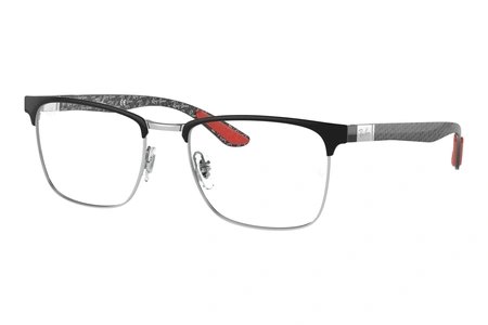 rayban, RX8421, vyrams, stačiakampis, metalas