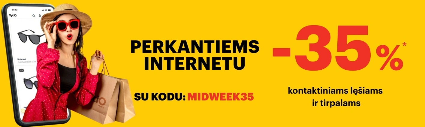 -35% Kontaktiniams lęšiams ir tirpalams