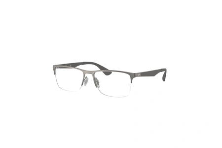rayban, 6335, vyrams, stačiakampis, metalas