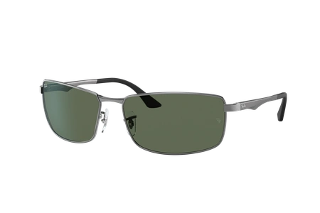 rayban, RB 3498, vyrams, stačiakampis, metalas