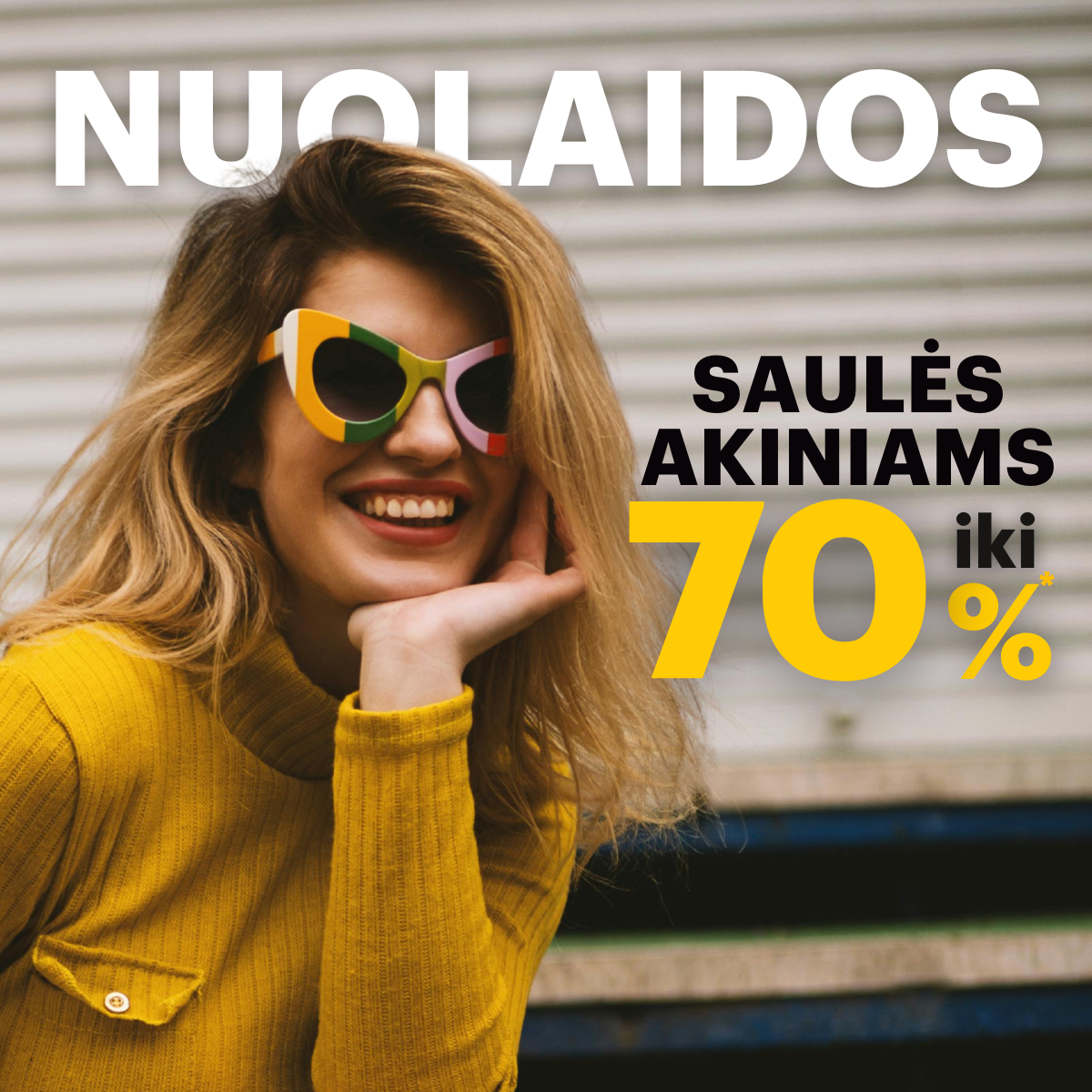 Iki -70% saulės akiniams