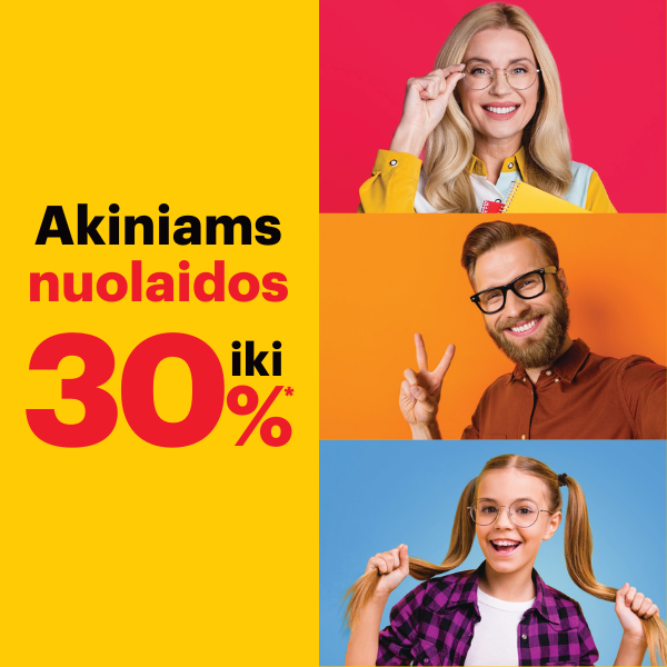 Iki 30% korekciniams akiniams