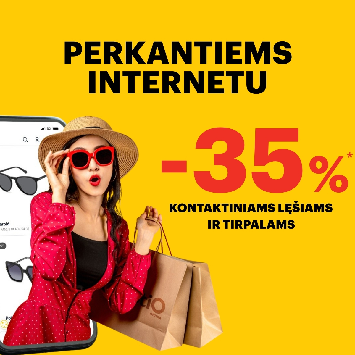 -35% Kontaktiniams lęšiams ir tirpalams